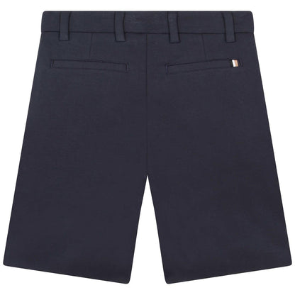 男童蓝色棉短裤