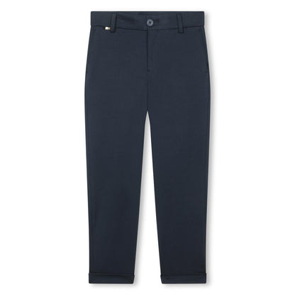 男童蓝色棉长裤