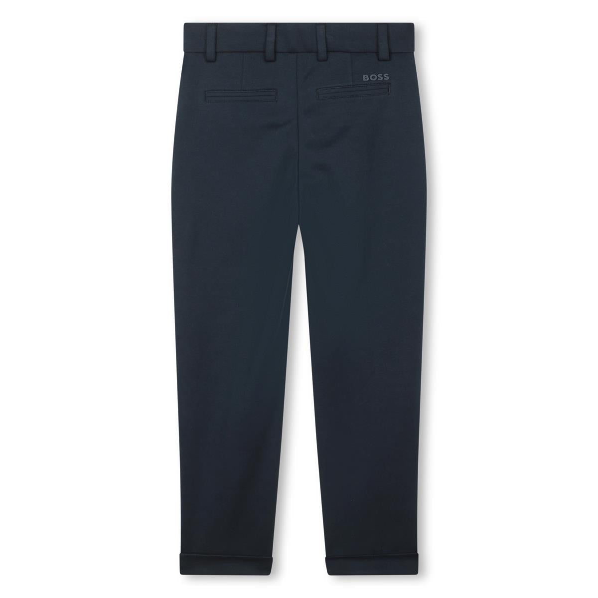 男童蓝色棉长裤