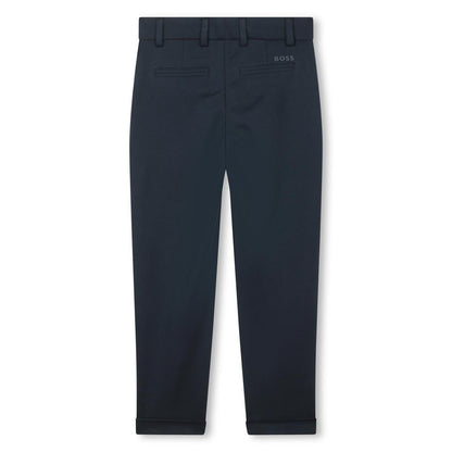 男童蓝色棉长裤