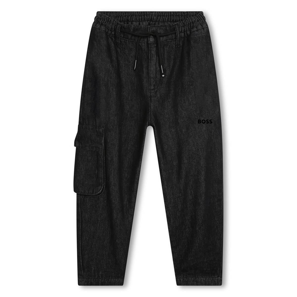 男童黑色牛仔裤