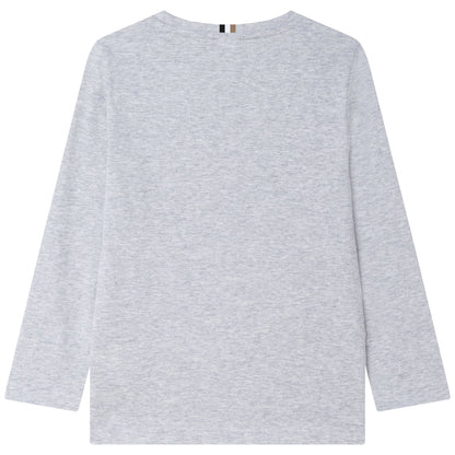 男童灰色印花棉T恤