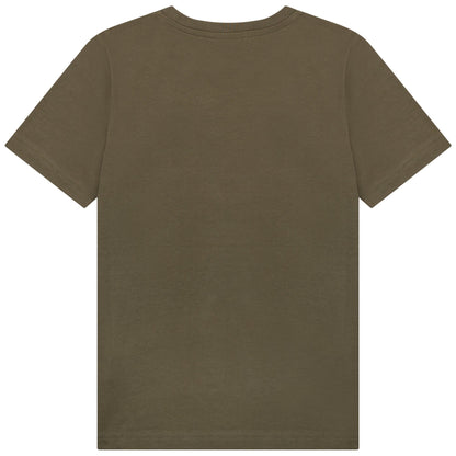 儿童深绿色棉T恤