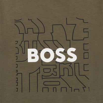 儿童深绿色棉T恤