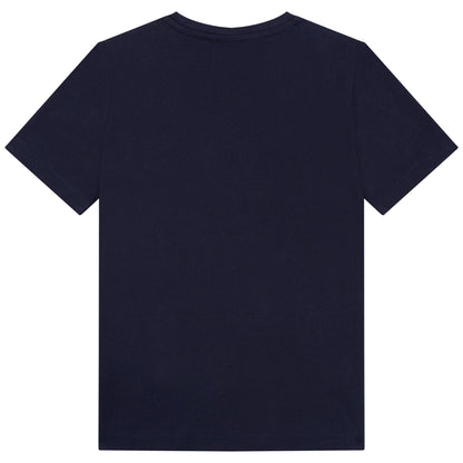 儿童藏青色印花棉T恤