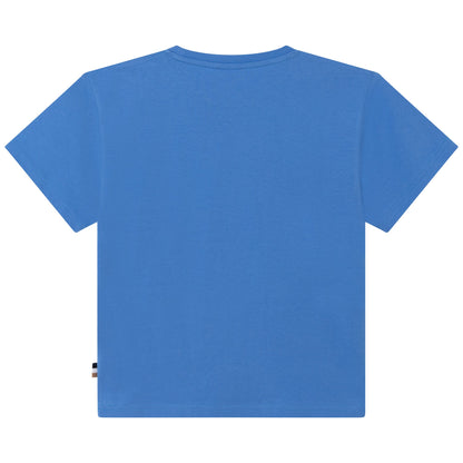 儿童蓝色棉T恤
