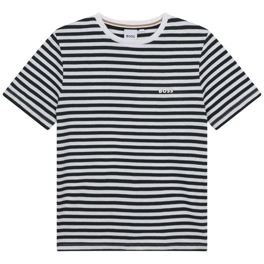 男童藏青色条纹T恤