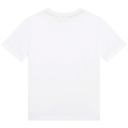 男童白色Logo棉T恤