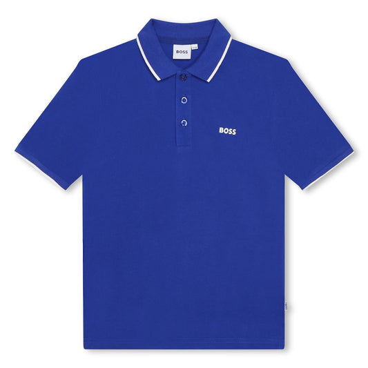 男童蓝色Polo衫
