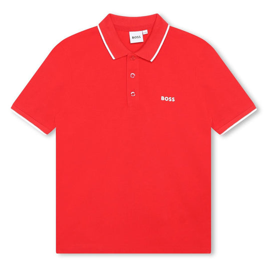 男童红色Polo衫