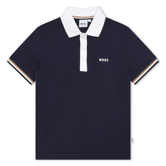男童蓝色Polo衫