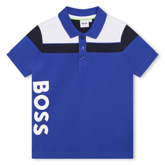 男童蓝色Polo衫