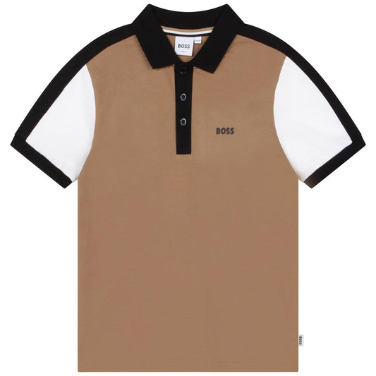 男童驼色Polo衫