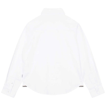 男童白色棉衬衫