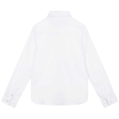 男童白色棉衬衫