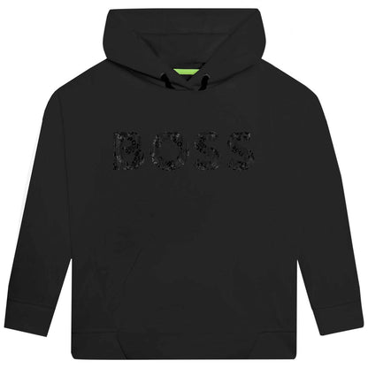 Boys Black Hooded Sweatshirt