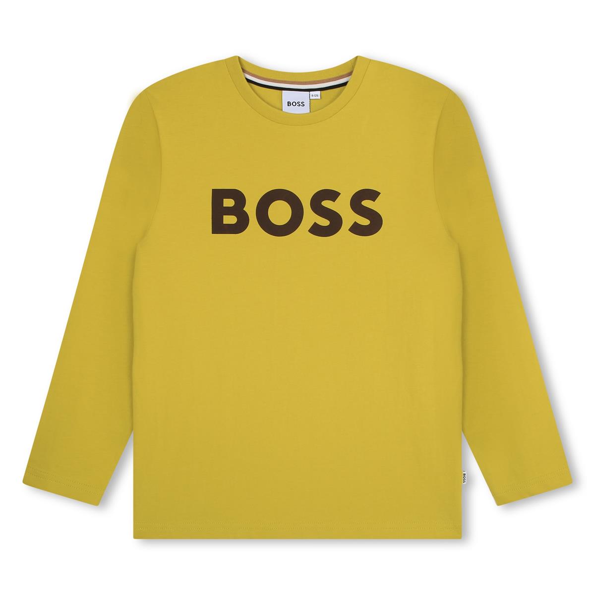 男童绿色Logo棉T恤