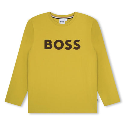 男童绿色Logo棉T恤