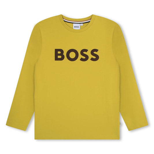 男童绿色Logo棉T恤