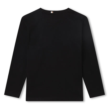 男童黑色Logo棉T恤
