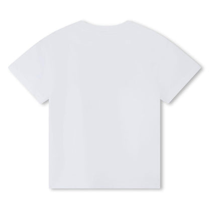 男童白色Logo棉T恤