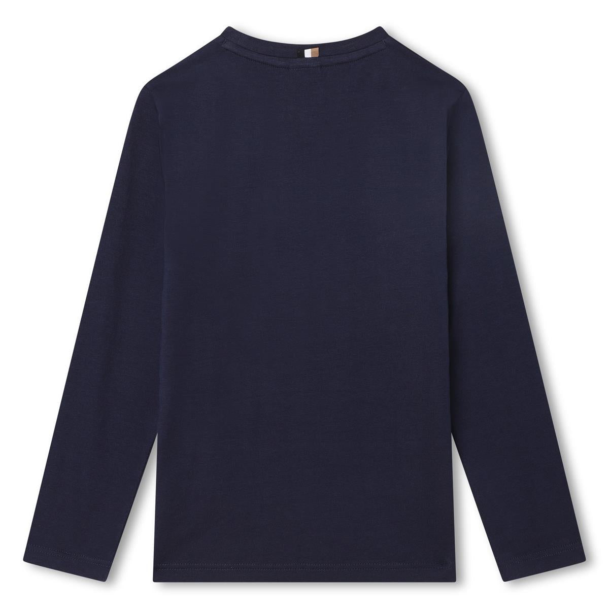 男童蓝色Logo棉T恤