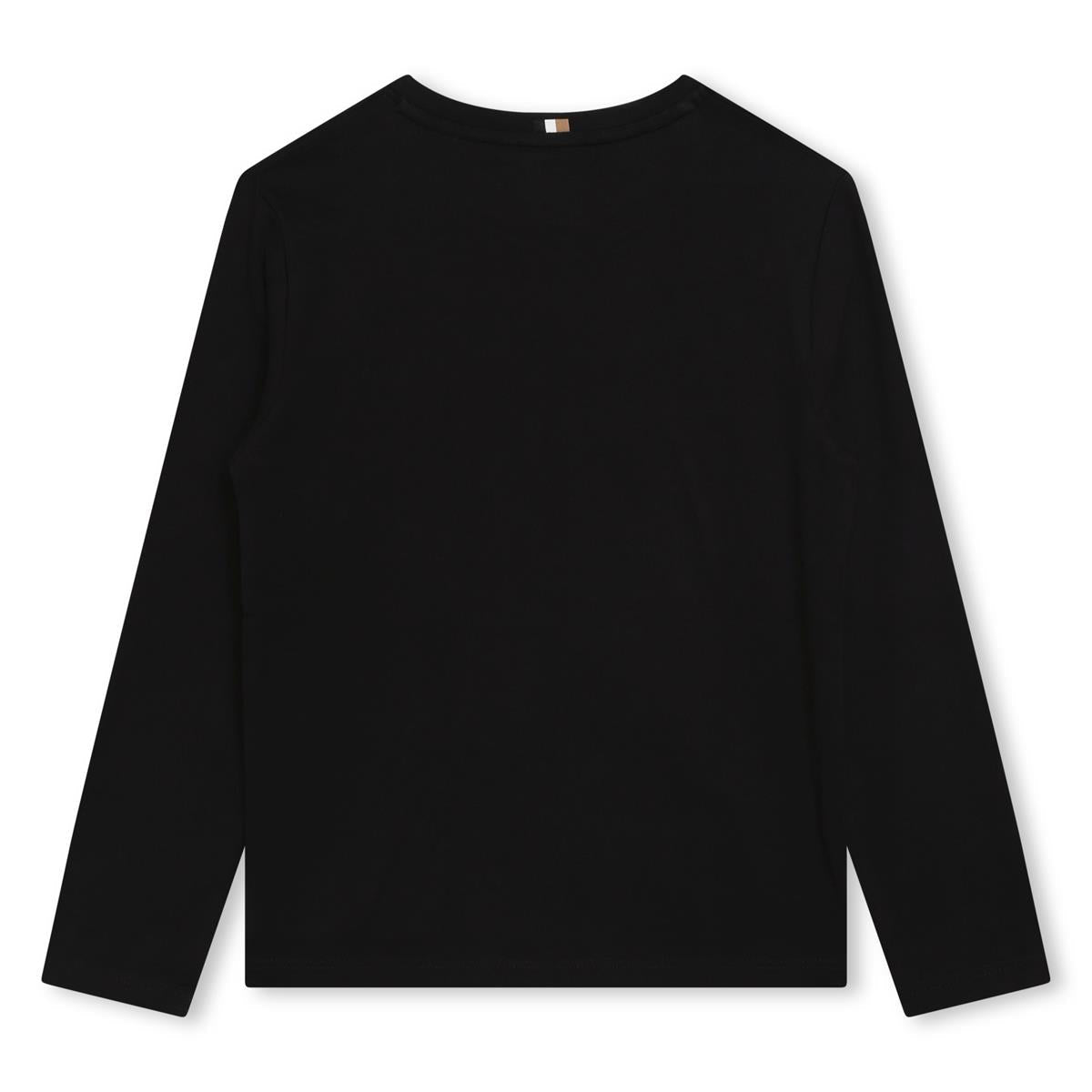 男童黑色Logo棉T恤