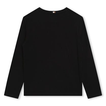 男童黑色Logo棉T恤