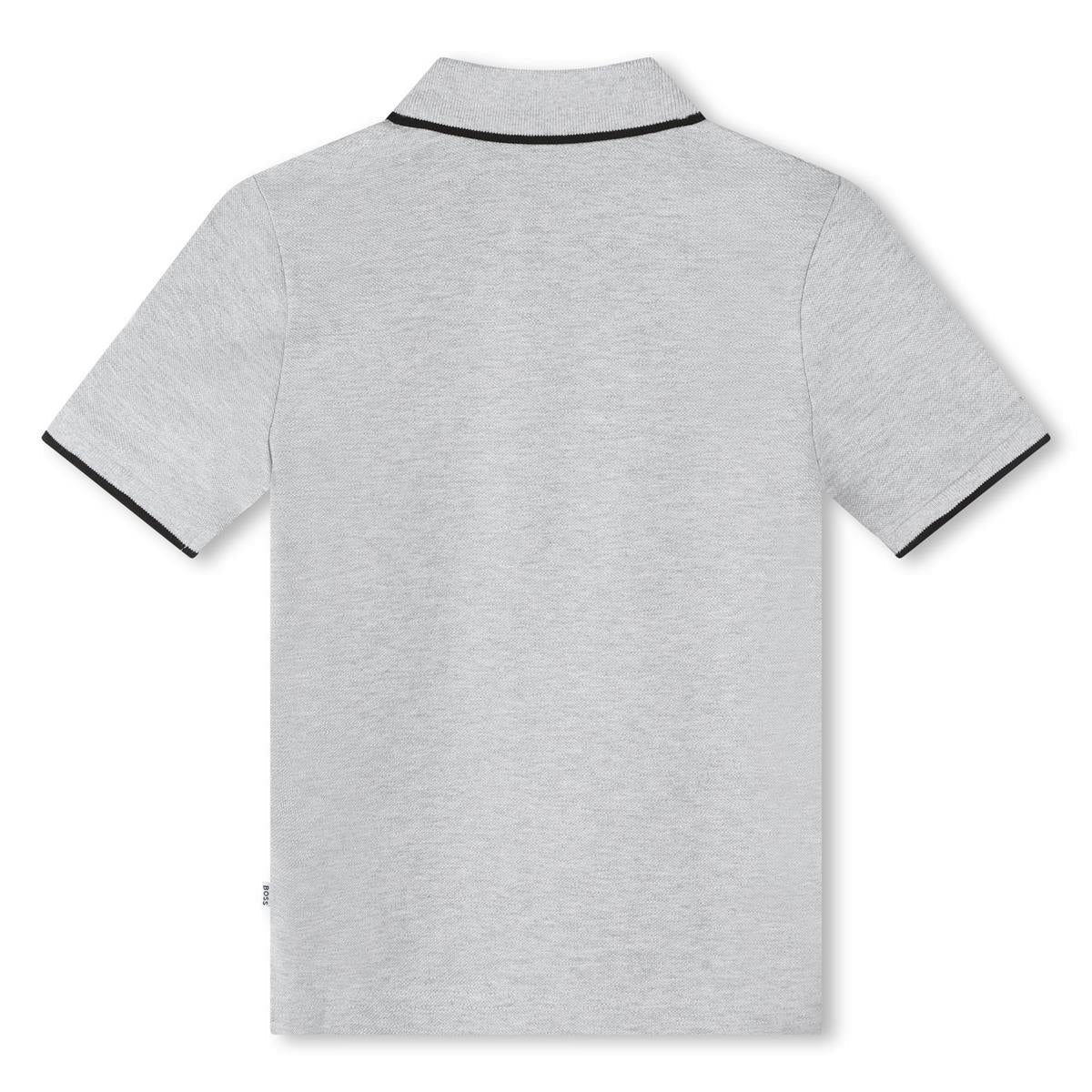 男童灰色棉Polo衫