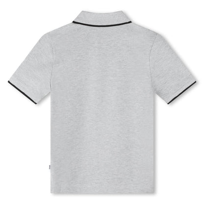 男童灰色棉Polo衫