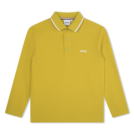 男童黄色棉Polo衫