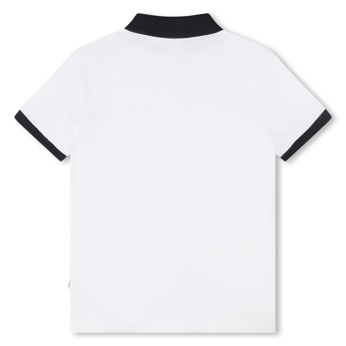 男童白色棉Polo衫