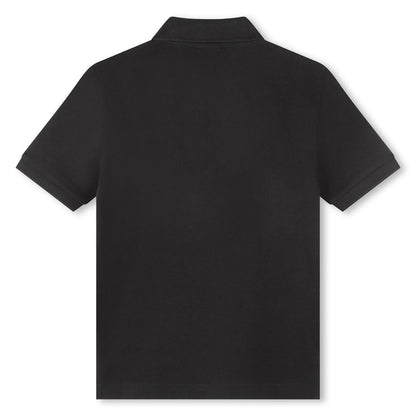 男童黑色棉Polo衫
