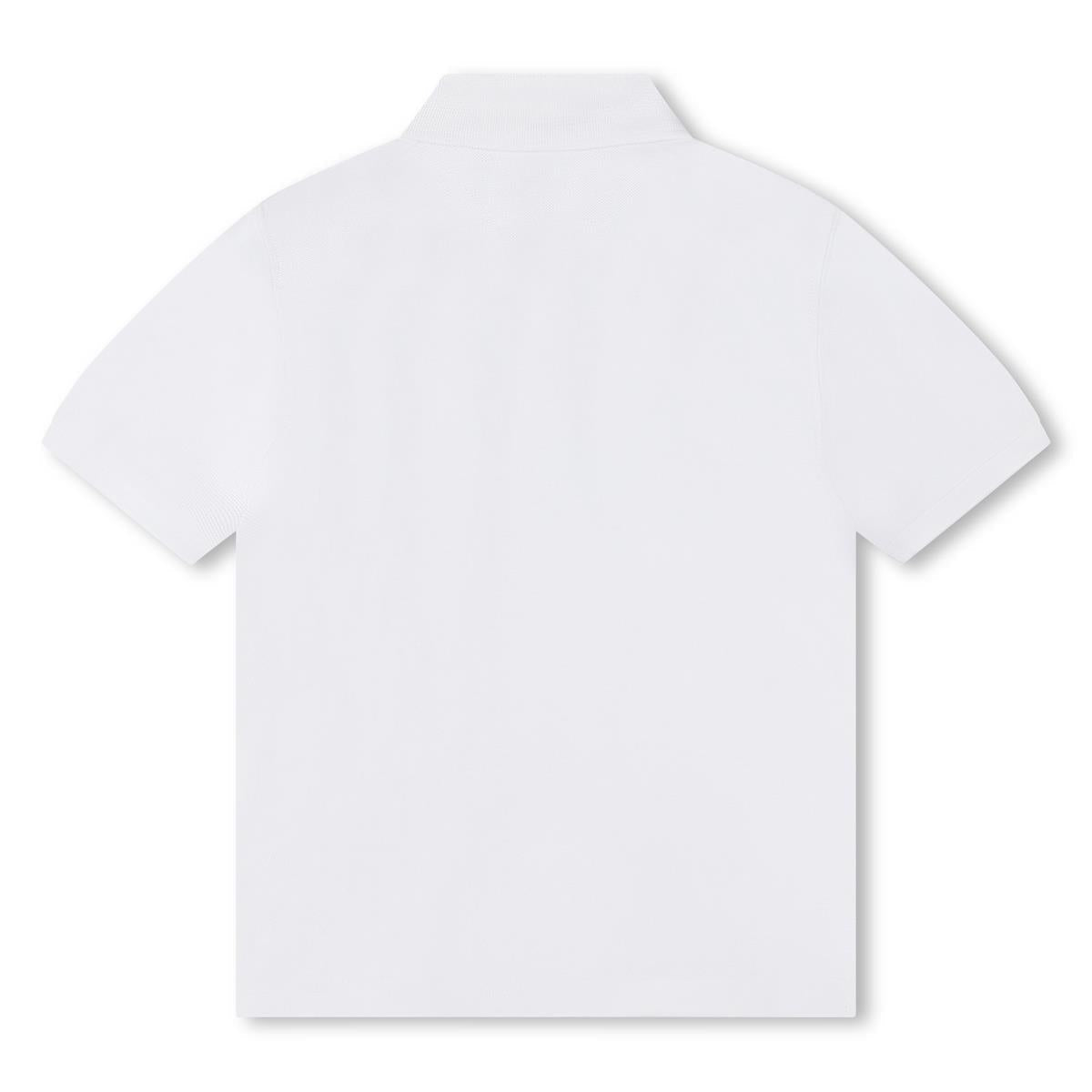 男童白色棉Polo衫