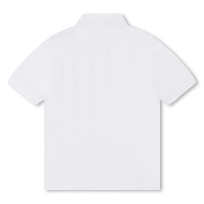 男童白色棉Polo衫