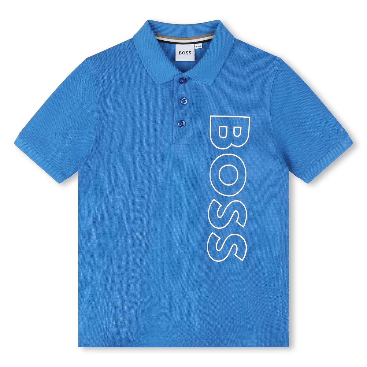 男童蓝色棉Polo衫