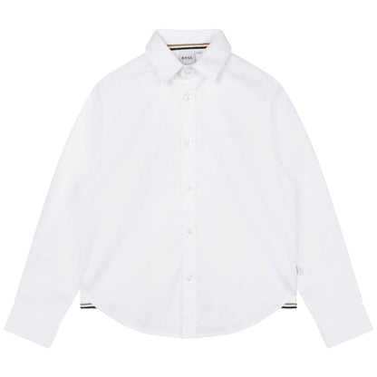 男童白色棉衬衫