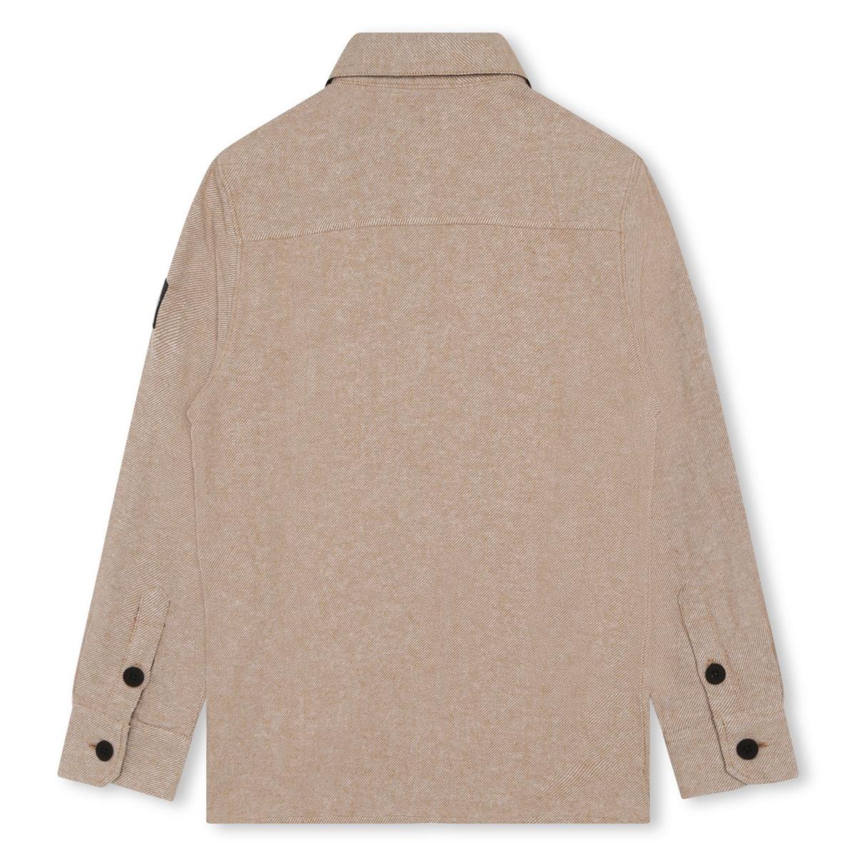 男童米色棉衬衫