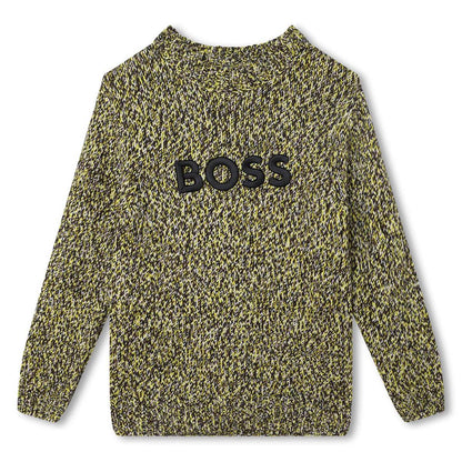 男童灰色Logo毛衣