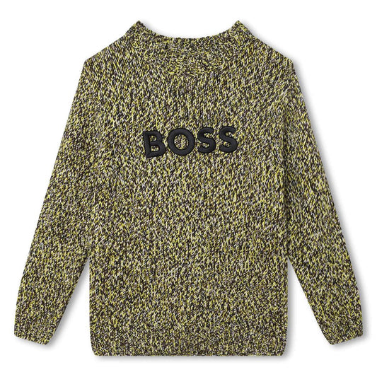 男童灰色Logo毛衣