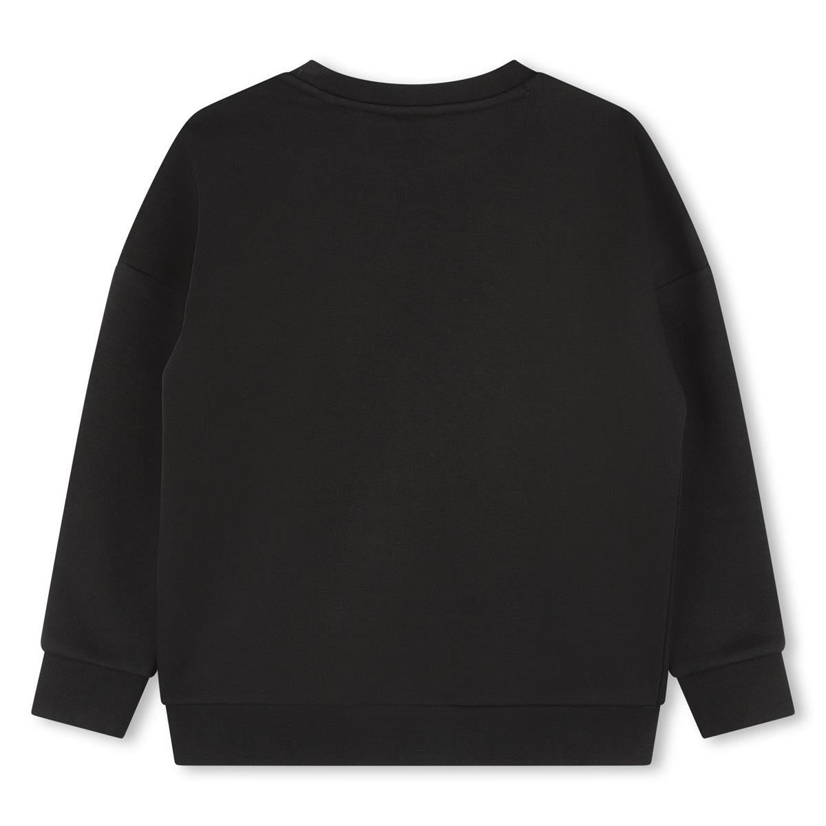 男童黑色Logo棉卫衣