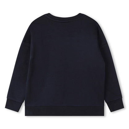 男童深蓝色Logo棉卫衣