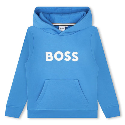 男童蓝色Logo棉卫衣