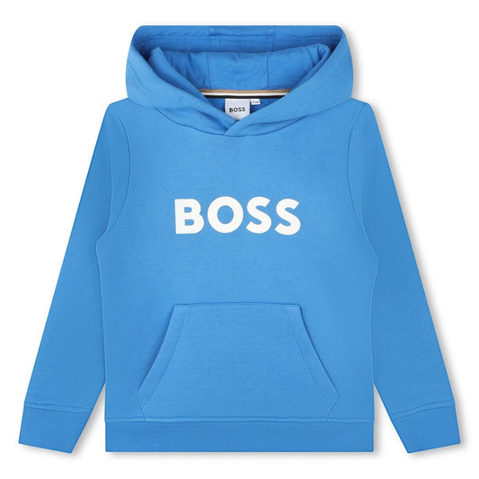 男童蓝色Logo棉卫衣