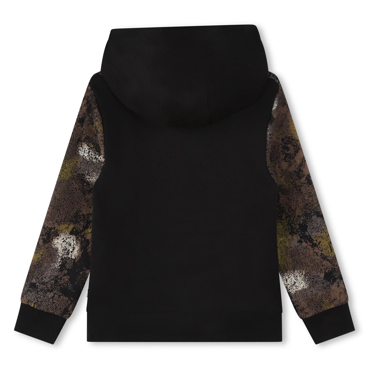 男童黑色连帽棉卫衣