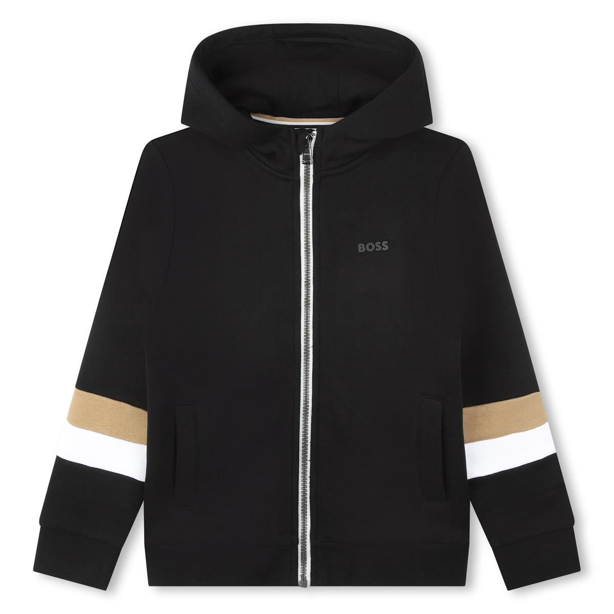 男童黑色拉链上衣