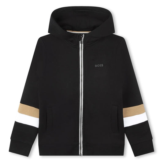 男童黑色拉链上衣