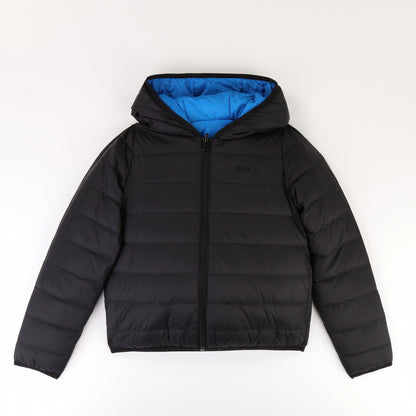 男童蓝色&黑色双面羽绒服