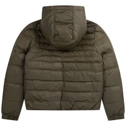 男童绿色双面穿羽绒服