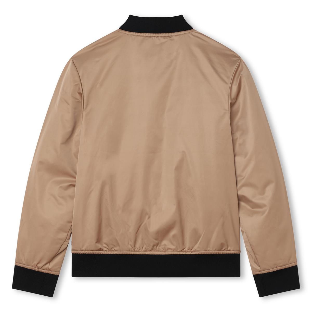 男童驼色拉链夹克